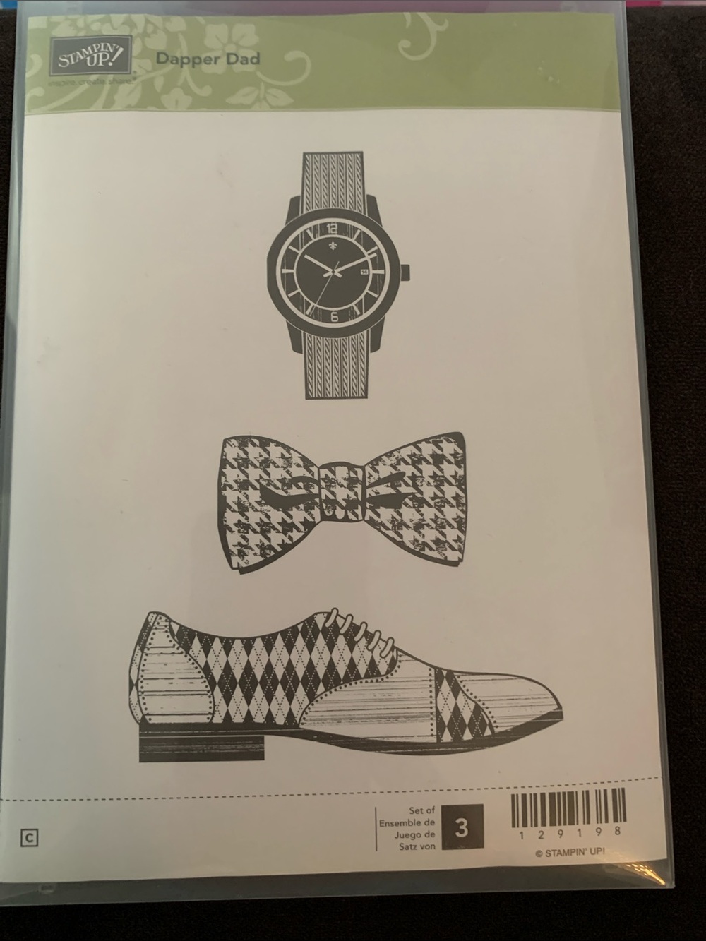 Stampin' Up! Dapper Dad Watch, Bow Tie & Oxford Shoe Stamp Set